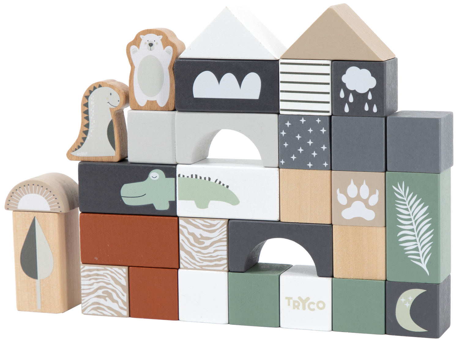 Holzbausteine-Set (50 Teile)