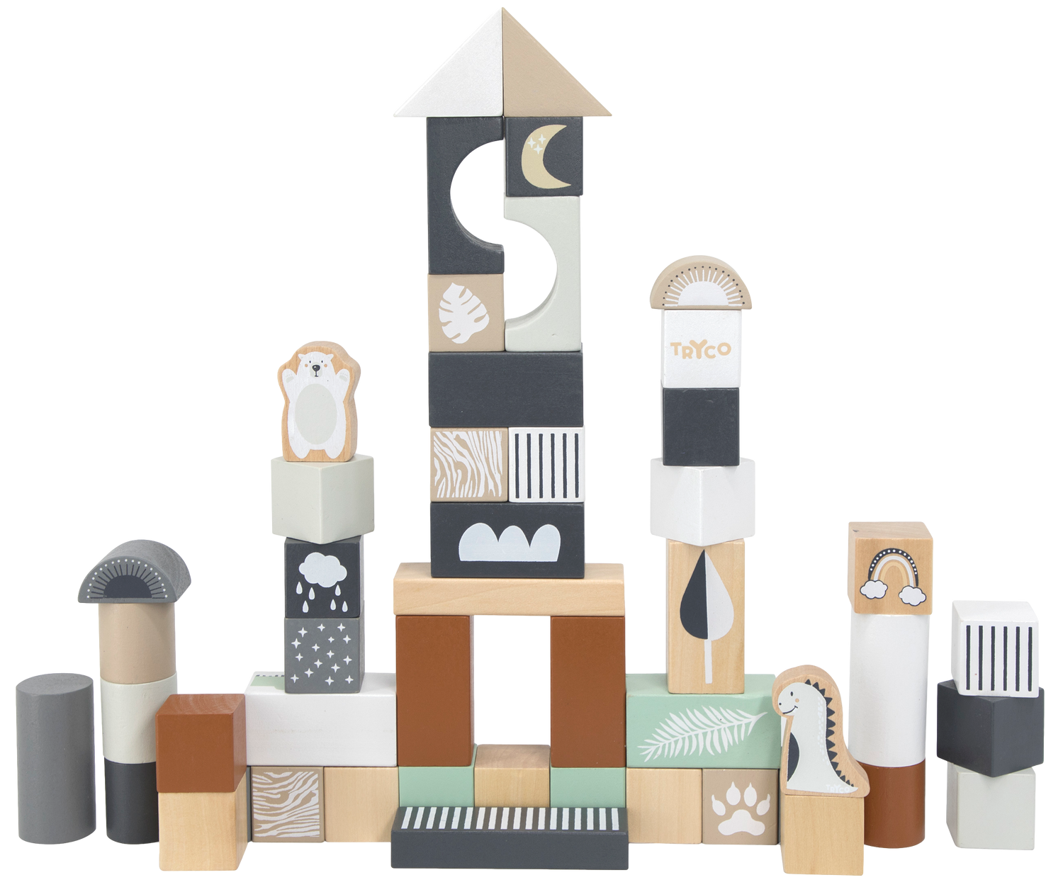 Holzbausteine-Set (50 Teile)