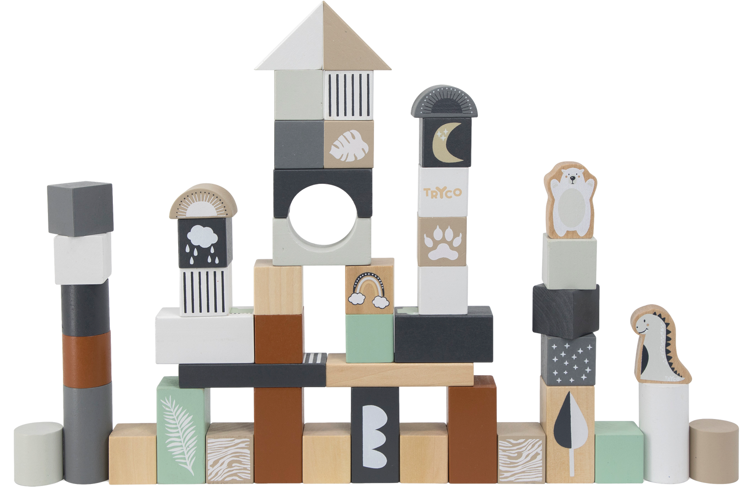 Holzbausteine-Set (50 Teile)