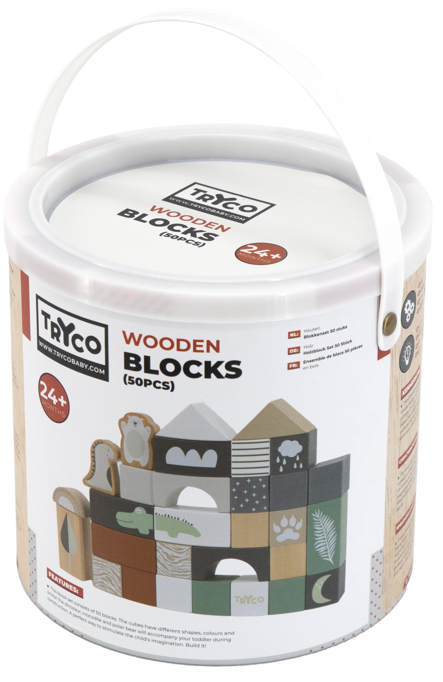 Holzbausteine-Set (50 Teile)