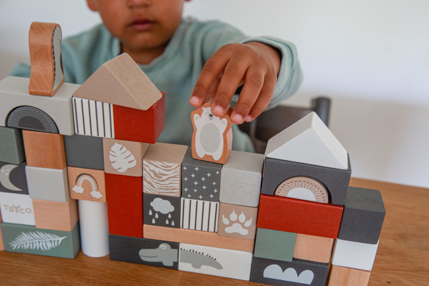 Holzbausteine-Set (50 Teile)