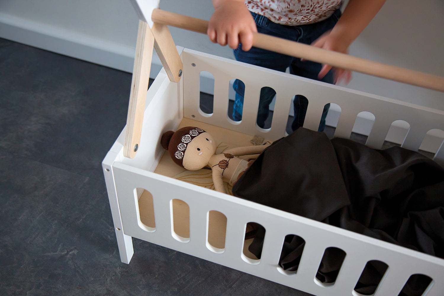 TRYCO Puppenbett aus Holz