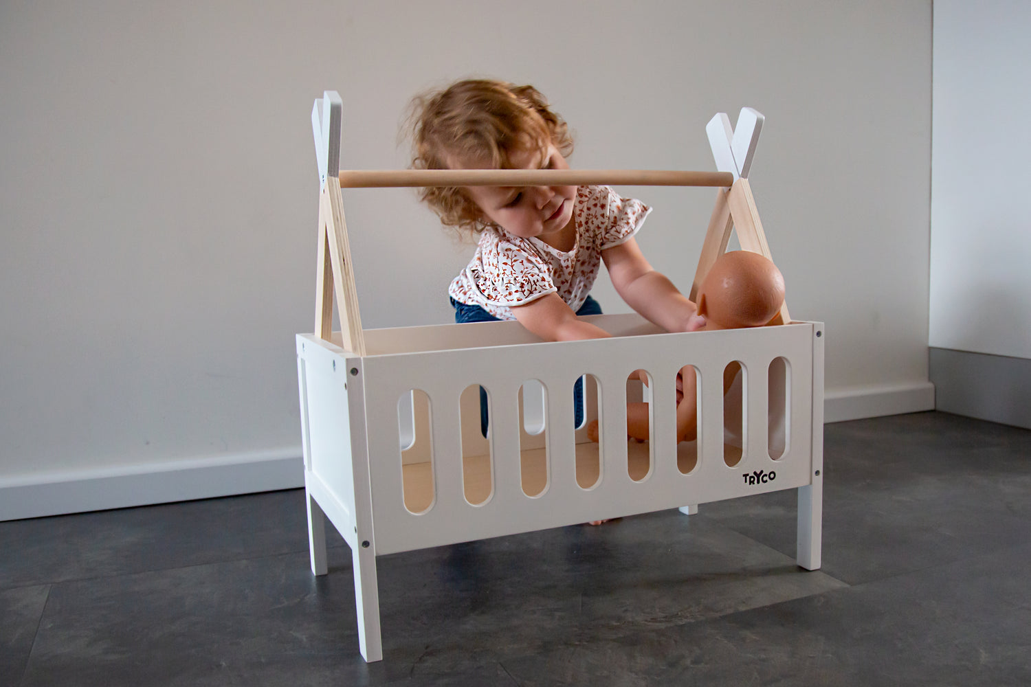TRYCO Puppenbett aus Holz