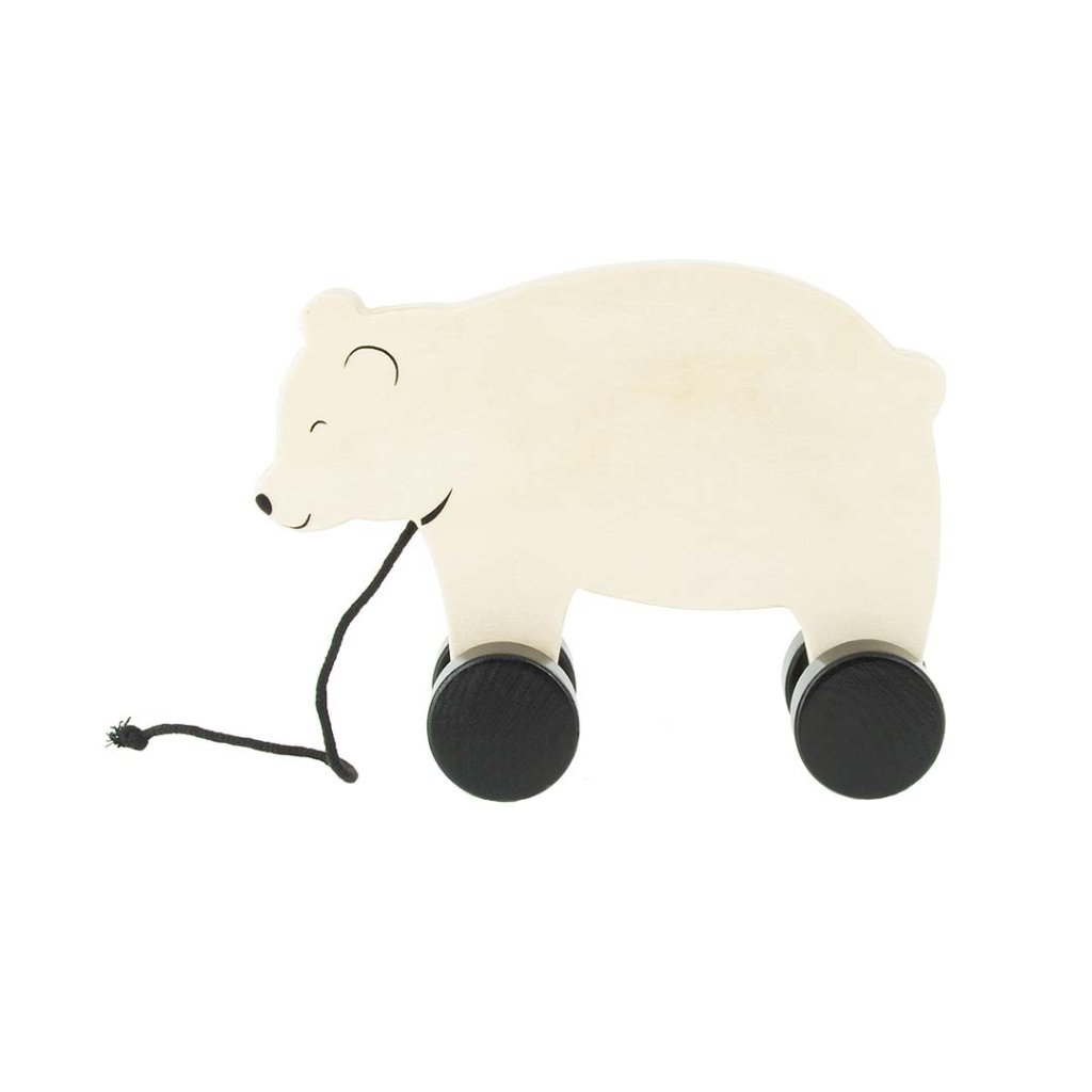 Jollein Holz-Nachziehbär – Polar Edition