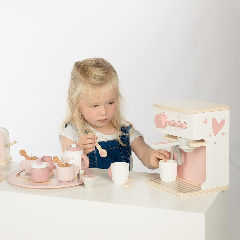 label label Espressomaschine aus Holz