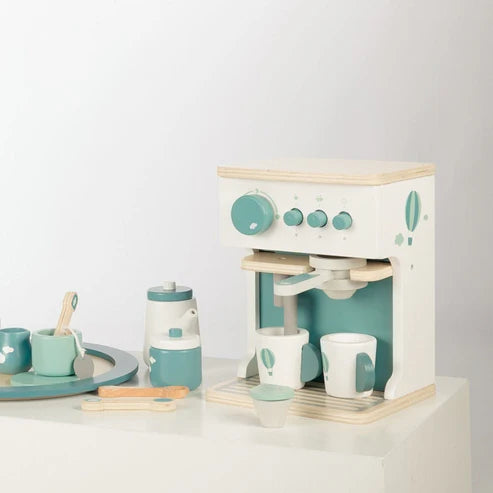 label label Espressomaschine aus Holz