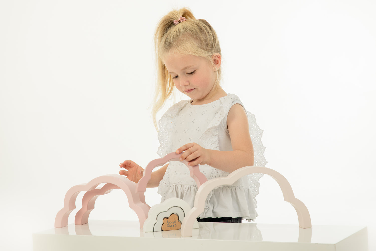 label label Regenbogen Puzzle aus Holz