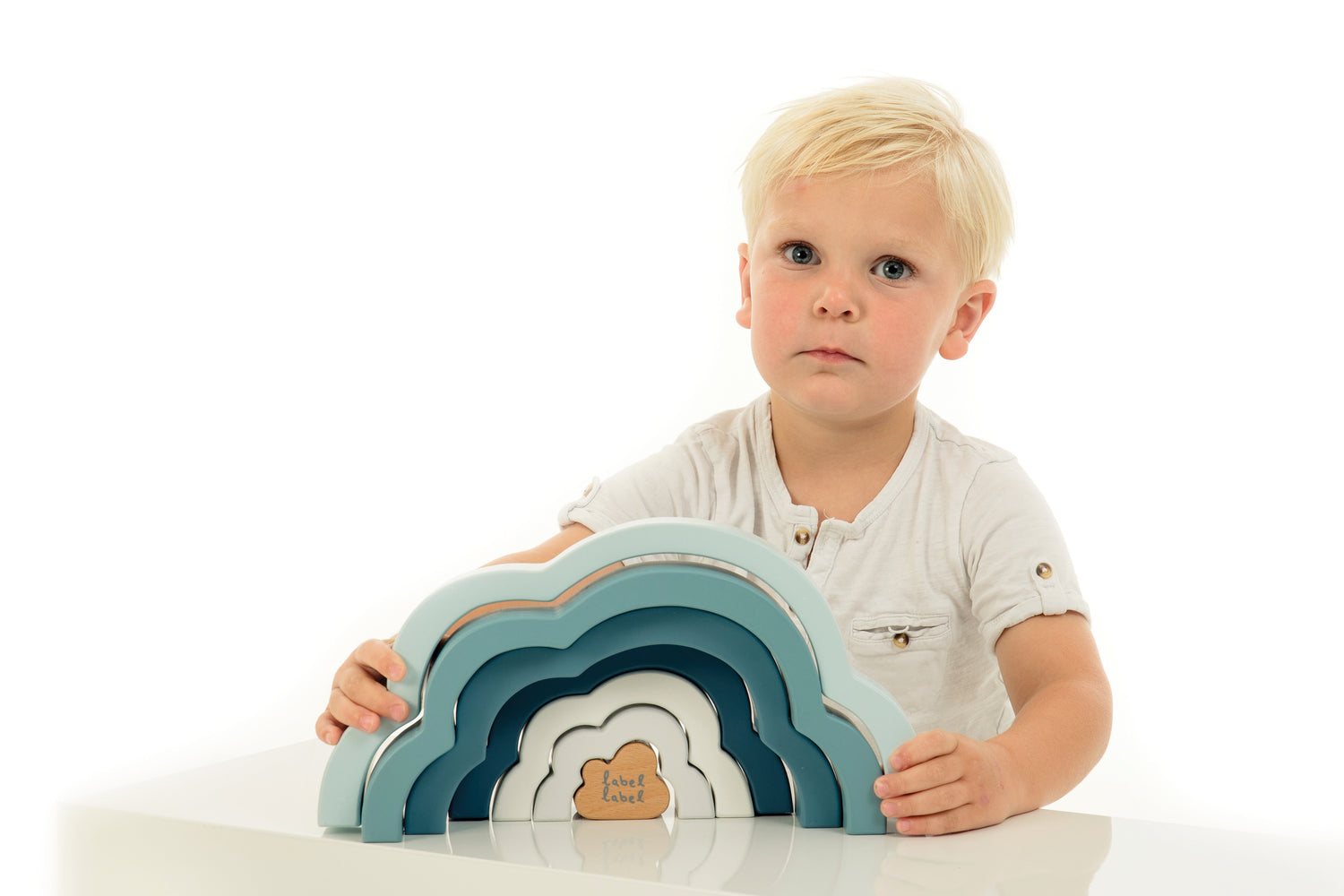 label label Regenbogen Puzzle aus Holz